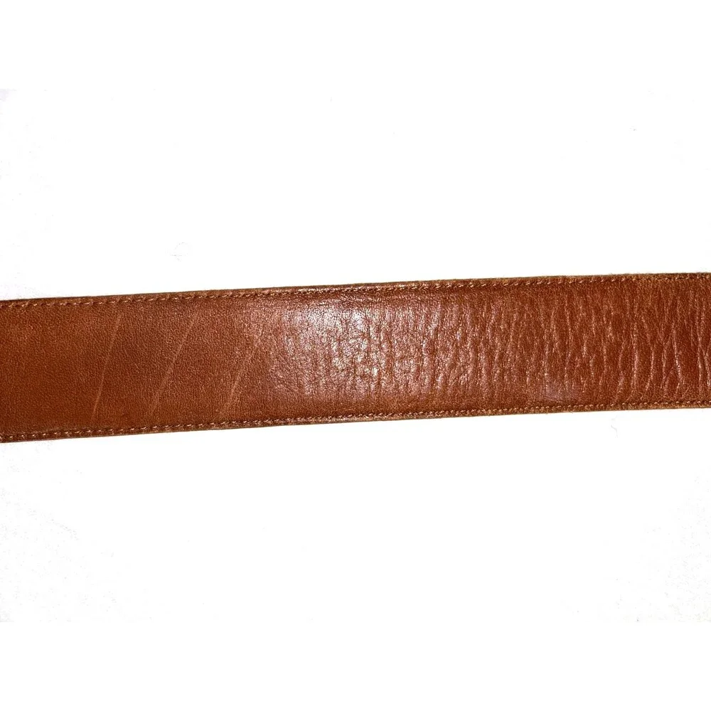 Coach Kids Medium British Tan Belt Glove Tanned Cowhide Brass Buckle 8500